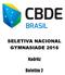 SELETIVA NACIONAL GYMNASIADE 2016