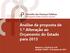 Análise da proposta de 1.ª Alteração ao Orçamento do Estado para 2013