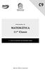 MATEMÁTICA 11ª Classe