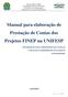 Manual para elaboração de Prestação de Contas dos Projetos FINEP na UNIFESP