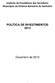 Instituto de Previdência dos Servidores Municipais da Estância Balneária de Itanhaém POLÍTICA DE INVESTIMENTOS 2013