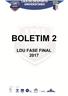 BOLETIM 2 LDU FASE FINAL 2017