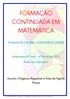 FORMAÇÃO CONTINUADA EM MATEMÁTICA