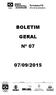 BOLETIM GERAL Nº 07 07/09/2015