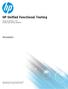 HP Unified Functional Testing