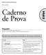 Caderno de Prova E1F04. Chapeador. Prefeitura do Município de Ituporanga. Edital n o 001/2009