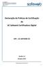 Declaração de Práticas de Certificação da AC Safeweb Certificadora Digital