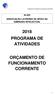 2018 PROGRAMA DE ATIVIDADES