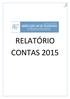 RELATÓRIO CONTAS 2015