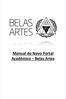 Manual do Novo Portal Acadêmico Belas Artes