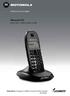Telefone sem fios digital. Motorola C12. Para C1201, C1202, C1203 e C1204. Advertência: Carregue o telefone durante 24 horas antes de utilizar..