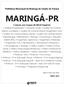 MARINGÁ-PR. Prefeitura Municipal de Maringá do Estado do Paraná