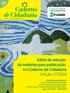 Edital de seleção de matérias para publicação no Caderno de Cidadania Edição 2º/2016