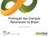 Promoção das Energias Renováveis no Brasil. 08 de setembro 2015