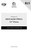 B15. EDUCAÇÃO FÍSICA 12ª Classe PROGRAMA DE 2.º CICLO DO ENSINO SECUNDÁRIO GERAL FORMAÇÃO GERAL