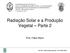 Radiação Solar e a Produção Vegetal Parte 2