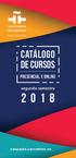 CATÁLOGO DE CURSOS. PRESENCIAL e online. segundo semestre. saopaulo.cervantes.es