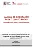 MANUAL DE ORIENTAÇÃO PARA O USO DO PROAP