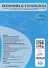 ECONOMIA & TECNOLOGIA Publicação do Centro de Pesquisas Econômicas (CEPEC) da Universidade Federal do Paraná, com o apoio do Instituto de Tecnologia