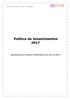 Acesita Previdência Privada ACEPREV. Política de Investimentos 2017