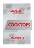 Manual Instruções cooktops