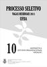 PROCESSO SELETIVO UFBA VAGAS RESIDUAIS 2011 MATEMÁTICA ESTUDOS ORGANIZACIONAIS REDAÇÃO