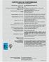 CERTIFICADO DE CONFORMIDADE CERTIFICATE OF CONFORMITY