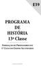 PROGRAMA DE HISTÓRIA 13ª Classe