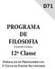 PROGRAMA DE FILOSOFIA