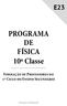 PROGRAMA DE FÍSICA 10ª Classe