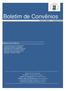 Boletim de Convênios Volume 12/edição 1 - novembro de 2015