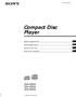 Compact Disc Player CDP-XE520 CDP-XE320 CDP-XE220. Bedienungsanleitung. Gebruiksaanwijzing. Istruzioni per l uso. Manual de instruções