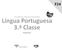 Língua Portuguesa 3.ª Classe