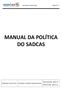 MANUAL DA POLÍTICA DO SADCAS