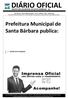 DIÁRIO OFICIAL PREFEITURA MUNICIPAL DE SANTA BÁRBARA - BA