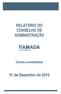 RELATÓRIO DO CONSELHO DE ADMINISTRAÇÃO. Contas consolidadas