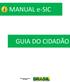 MANUAL e-sic GUIA DO CIDADÃO