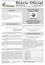 Diário Oficial SUMÁRIO. Prefeitura de Araguaína Gabinete do Prefeito ATOS DO EXECUTIVO GABINETE DO PREFEITO. Imprensa Oficial