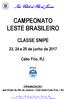 CAMPEONATO LESTE BRASILEIRO