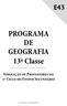 PROGRAMA DE GEOGRAFIA 13ª Classe