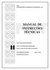 MANUAL DE INSTRUÇÕES TÉCNICAS