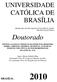 UNIVERSIDADE CATÓLICA DE BRASÍLIA. Doutorado