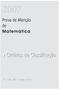 Prova de Aferição de. Matemática. Critérios de Classificação. 2.º Ciclo do Ensino Básico