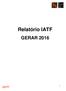 Relatório IATF GERAR 2016