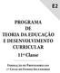 PROGRAMA DE TEORIA DA EDUCAÇÃO E DESENVOLVIMENTO CURRICULAR 11ª Classe