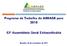 Programa de Trabalho da ABRAGE para ª Assembleia Geral Extraordinária