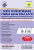 CURSO DE PRESTAÇÃO DE CONTAS ANUAL PELO E-TCM