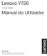 Lenovo Y720. Manual do Utilizador Y720-15IKB