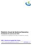 Relatório Anual da Gerência Executiva Fechamento do exercício de 2015