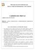 PROCESSO SELETIVO SIMPLIFICADO EDITAL CONJUNTO SEMED/SEMAS - PSS Nº 001/2015 CADERNO DE PROVAS